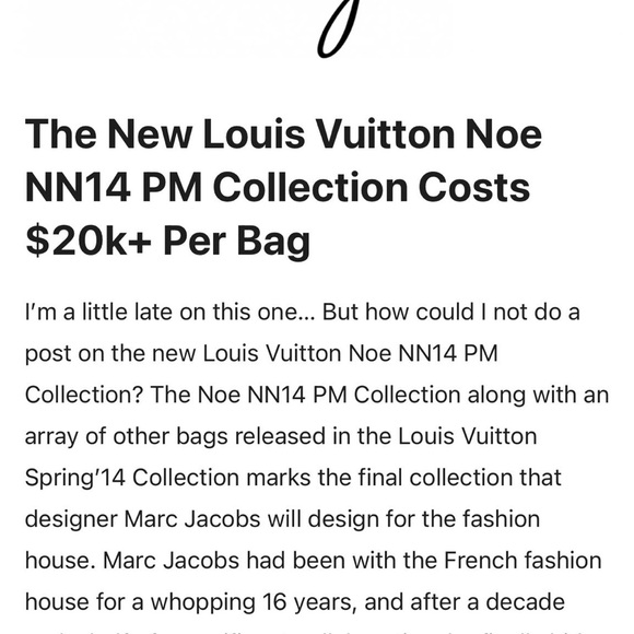 Louis Vuitton Noe NN14 PM Handbag Special Collection - White Calfskin - Picture 9 of 10